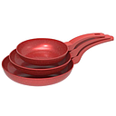 Juego de Sartenes Picca 3 Piezas Da Vinci Rojo