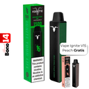 Vape Electronico Ignite V15 1500 Puffs Nic 5g Green Apple Peach Kiwi