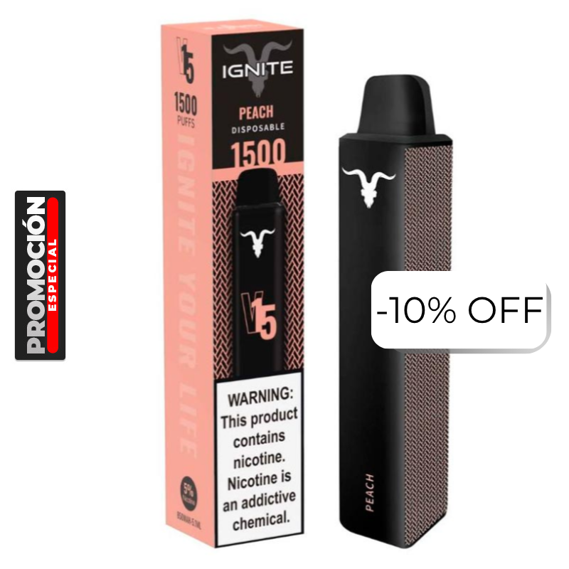 Vape Electronico Ignite V15 1500 Puffs Nic 5g Peach