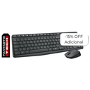 Teclado y mouse Logitech MK235 Inalámbrico USB Negro en español