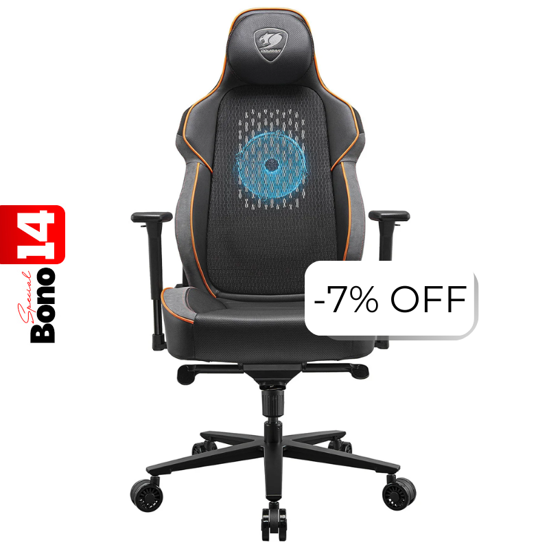 Silla Gaming Cougar NxSys Aero Negro Naranja