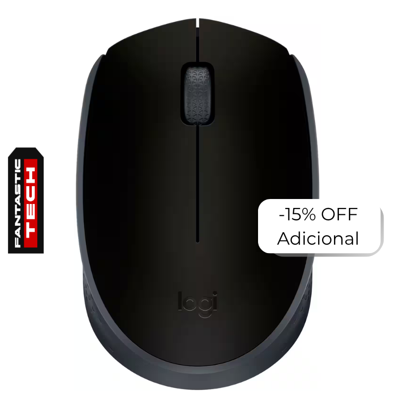 Mouse Inalámbrico Logitech M170 Óptico 1000DPI Negro con Gris