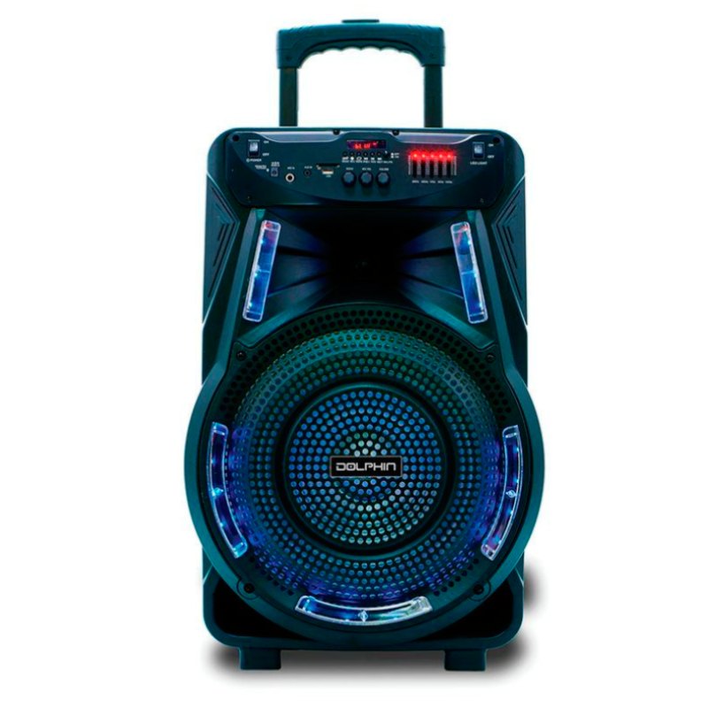 Bocina Dolphin SP-17RBT Trolley 15" Bluetooth con Micrófono 80 RMS Negro