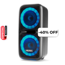 Bocina Bluetooth Dolphin SP-2120RBT Party Speaker Dual 12” 3600W Negro