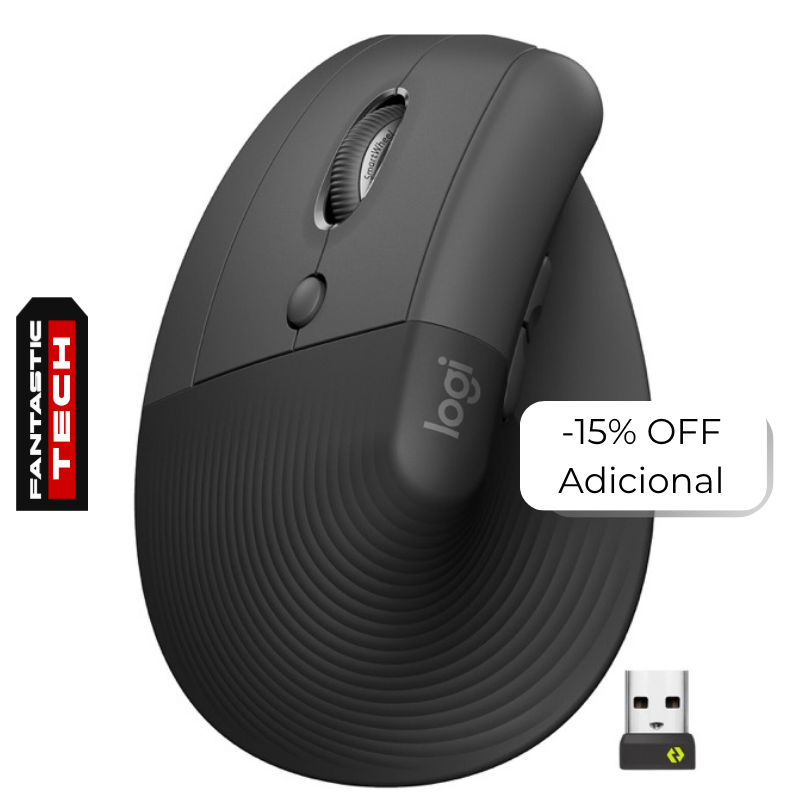 Mouse Logitech lift left Ergonomico Inalambrico Bluetooth  + USB DPI4000 Negro