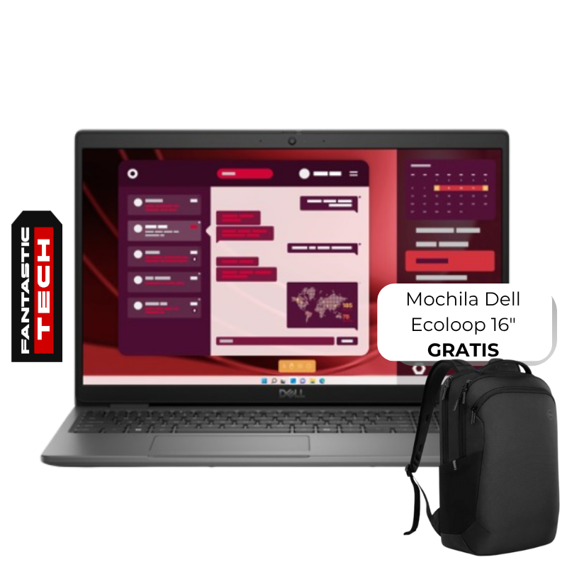 Laptop Dell Latitude 3550 15.6" i5-1335U 16GB RAM 512GB SSD W11 Pro Gris Oscuro Teclado Español
