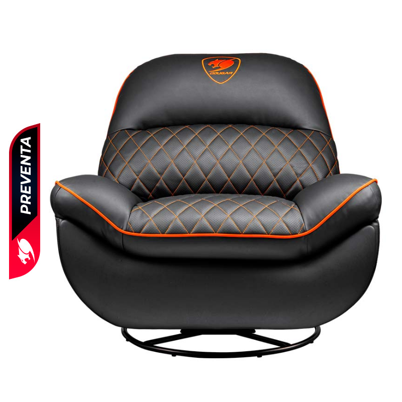 Sofá Gaming Cougar Overlord Negro-Naranja