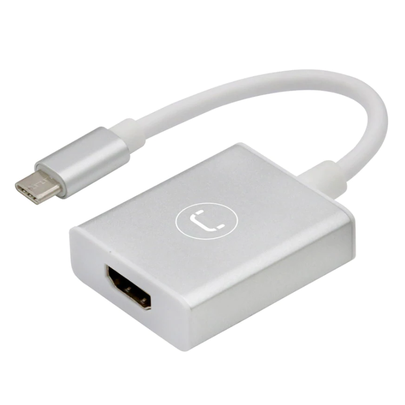 Adaptador USB-C a HDMI 4k Unno Tekno AD3001SV Macho-Hembra Plateado