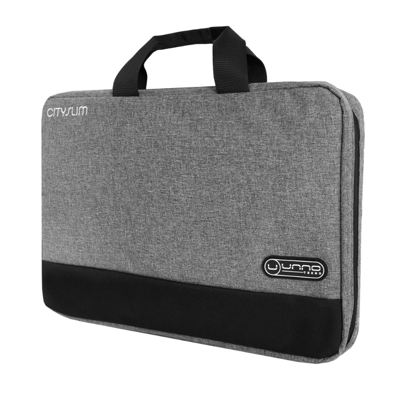 Maletín para Notebook Unno Tekno CitySlim 15.6" Gris/Negro