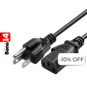 Cable de Poder CA Unno Tekno CB4001BK 6ft Negro