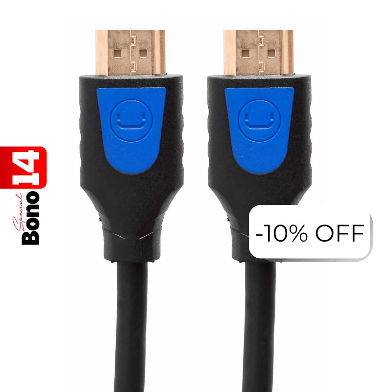 Cable HDMI 2.0 4K Unno Tekno CB4226BL 1.8 Metros Macho-Macho Negro