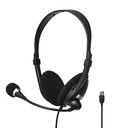 Audífonos Tipo Headset Unno Tekno Ace14 USB con Micrófono Negro-Azul
