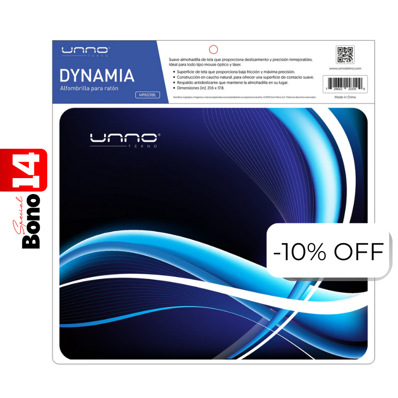 Mousepad Unno Tekno Dynamia Azul