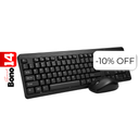Teclado y Mouse Inalámbrico Unno Tekno Klass Español Negro
