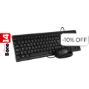Teclado y Mouse Alámbrico Unno Tekno Klass USB Negro Español