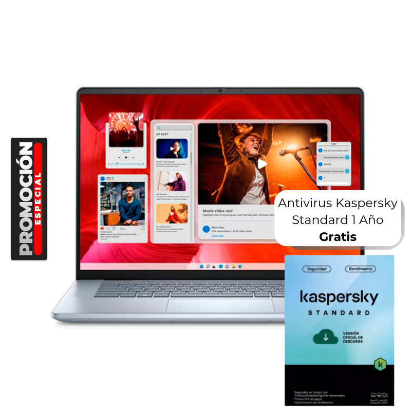 Laptop Dell Inspiron 2 En 1 16" Touch Intel Ultra 7 16GB RAM 1TB SSD W11 Home Plateado Teclado Inglés