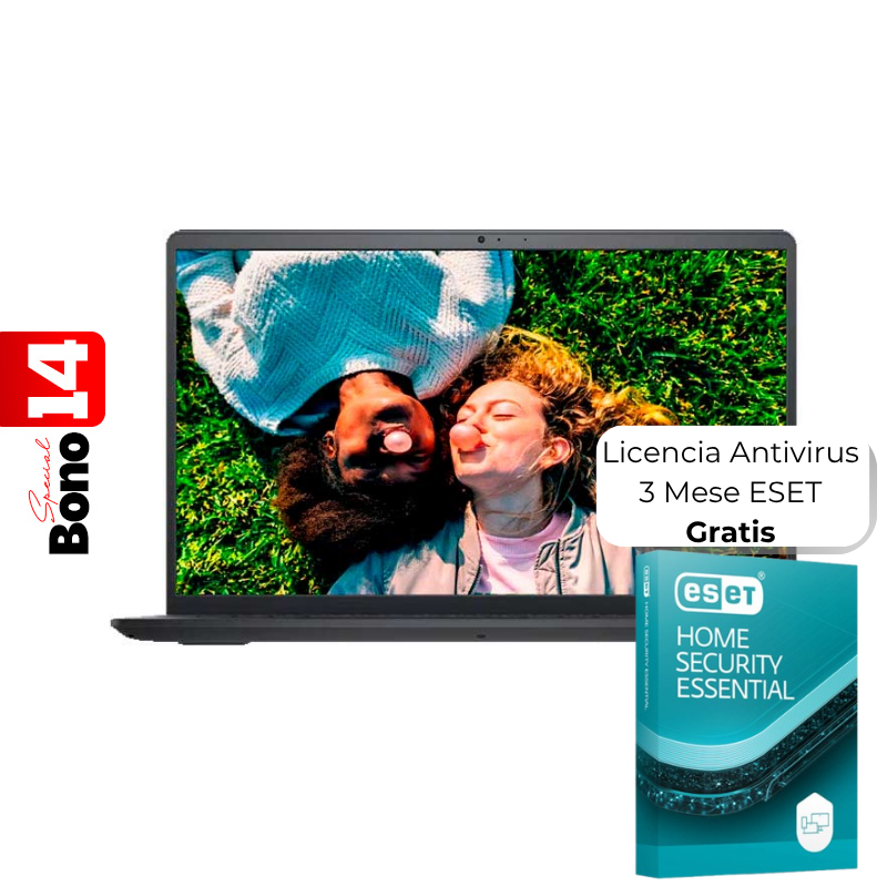 Laptop Dell Inspiron 3520 15.6" i7-1255U 16GB RAM 512GB SSD W11 Home Negra Teclado Inglés