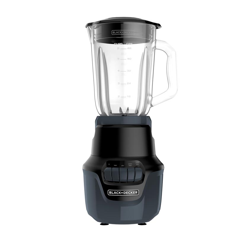 Licuadora Black+Decker Helix 4 Velocidades Jarra De Vidrio De 1.5 Lt Negra