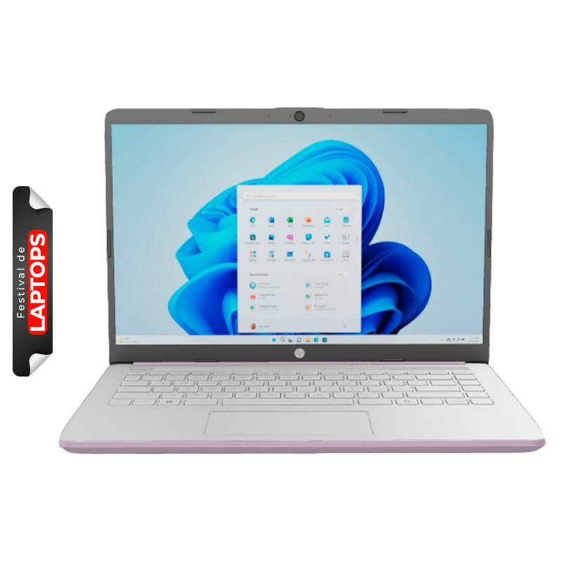 Laptop HP 14-DQ6014DX 14" Celeron N150 4GB RAM 128GB UFS Lavanda W11 Home Teclado Ingles