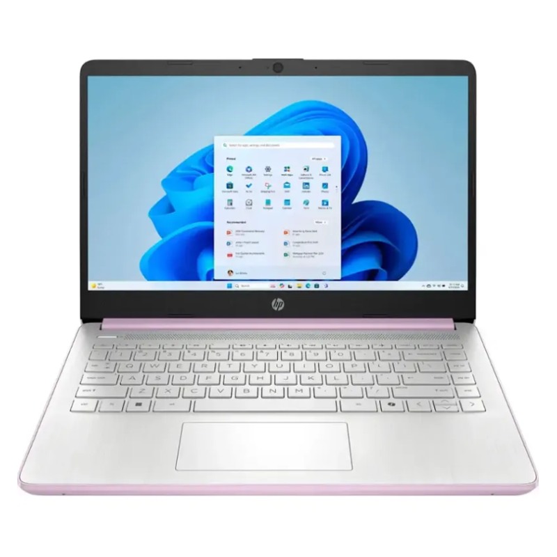 Laptop HP 14-DQ6014DX 14" Celeron N150 4GB RAM 128GB UFS W11 Home Lavanda Teclado Inglés