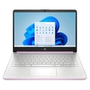 Laptop HP 14-DQ6014DX 14" Celeron N150 4GB RAM 128GB UFS W11 Home Lavanda Teclado Inglés