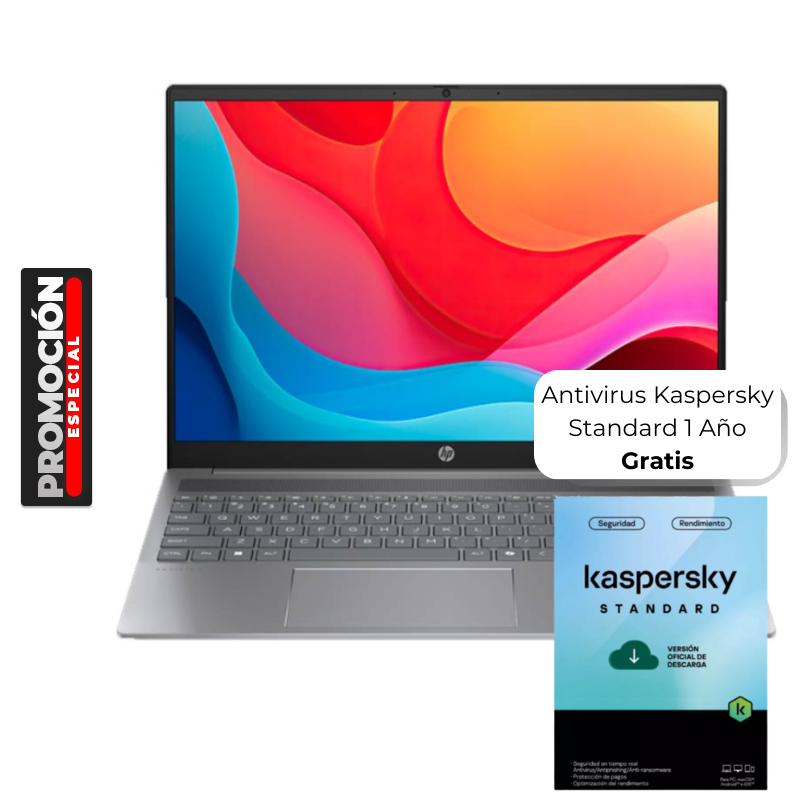 Laptop HP Pavilion 16" Ryzen 7-8840U AI 8GB RAM 512GB SSD W11 Home Plateado Teclado Inglés