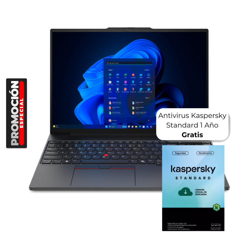 Laptop Lenovo ThinkPad E16 Gen 2 16" Ultra Core 7 1555U 32GB RAM 1TB SSD W11 Pro Negro Teclado Inglés
