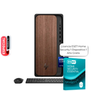 Computadora HP OmniDesk Intel Core Ultra 7 265 16GB RAM 1TB SSD Intel Graphics W11 Home Madera Oscura Teclado Inglés