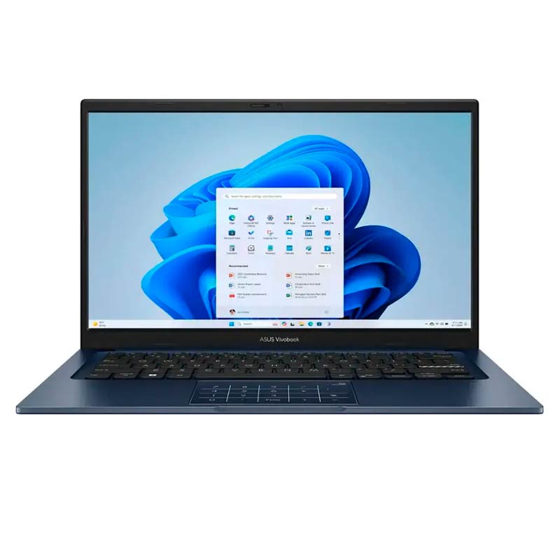 Laptop Asus Vivobook 14" i7-1355U 12GB RAM 512GB SSD W11 Home Azul Teclado Inglés