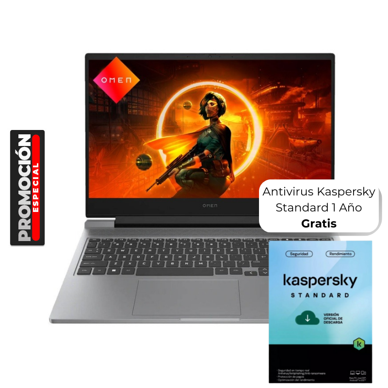Laptop HP Omen Gaming I7-14700HX 16.1" 16GB RAM 1TB SSD RTX 4070 8GB W11 Home Gris Teclado Inglés