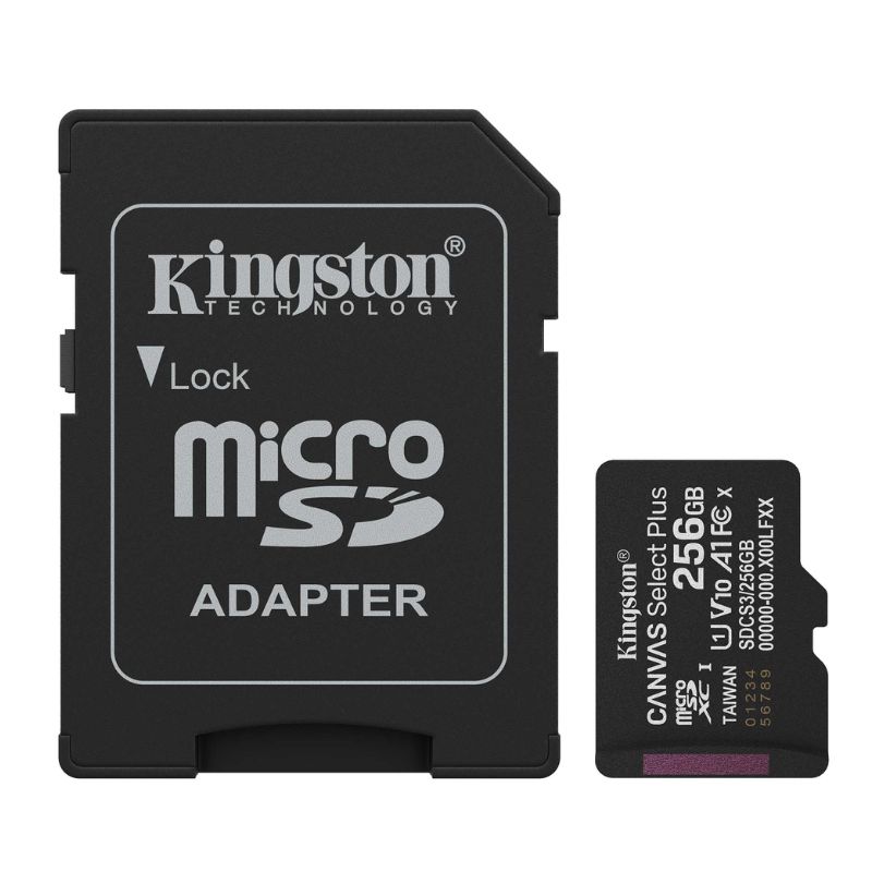 Memoria microSD Kingston 256GB Select Plus Gen3 150R