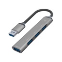 Hub Unno Tekno 4 Puertos HB1008GY USB-A 3.0 + 2.0