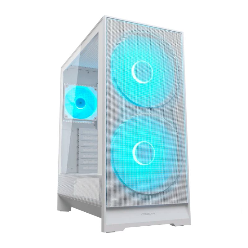 Case Gaming Cougar AIRFACE 180 Blanco Media Torre Vidrio Templado Filtro Magnético ARGB (Sin Fuente)