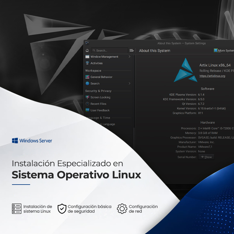 Instalación Especializado en Sistema Operativo Linux