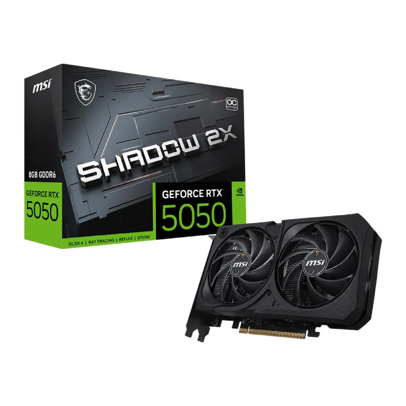 Tarjeta de Video MSI GeForce RTX 5050 8G SHADOW 2X OC PCI Express 5.0