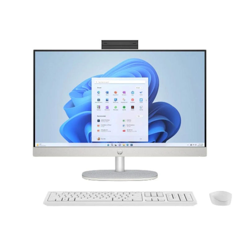 Computadora AIO HP 27-CR0252LA 27" AMD Ryzen 5 7520U 16GB RAM 512GB SSD AMD Radeon W11 Home Blanco Teclado Español