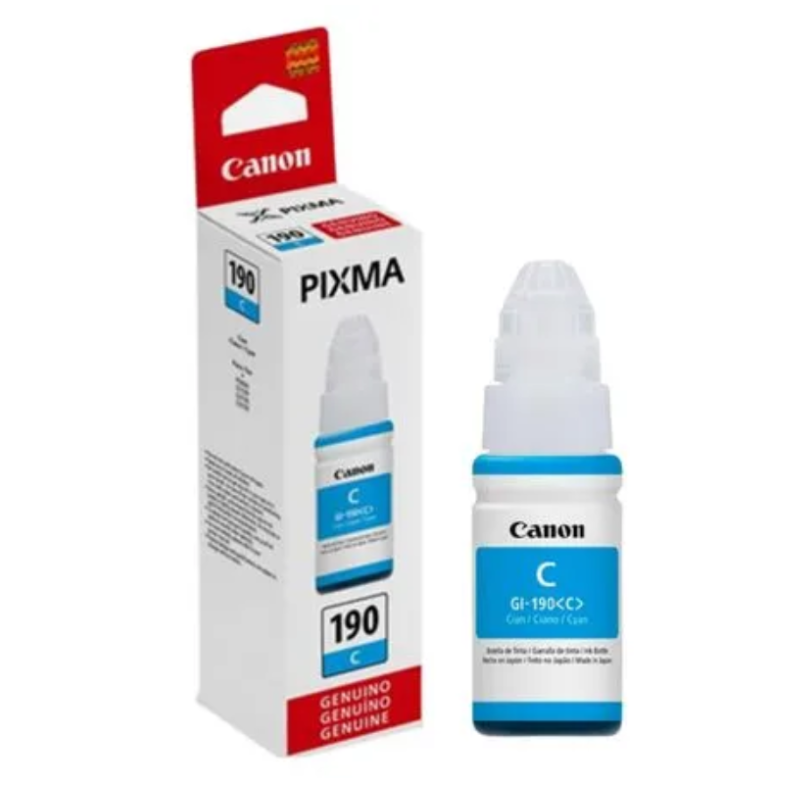 Botella de Tinta Canon GI-190C Cyan 70ml