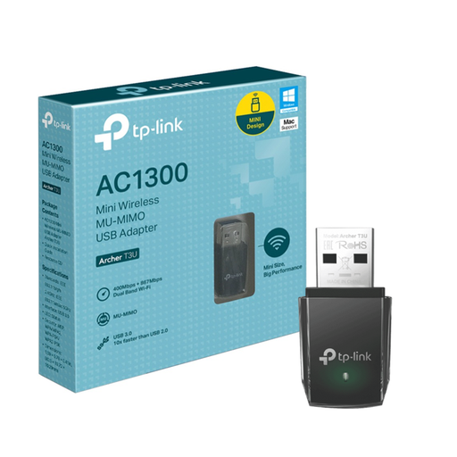 [ARCHER T3U] Adaptador de Red USB a Wi-Fi TP-Link Archer T3U AC1300 MU-MIMO 867Mbps