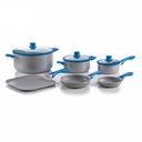 Batería de Cocina Picca 9 Piezas Marmol