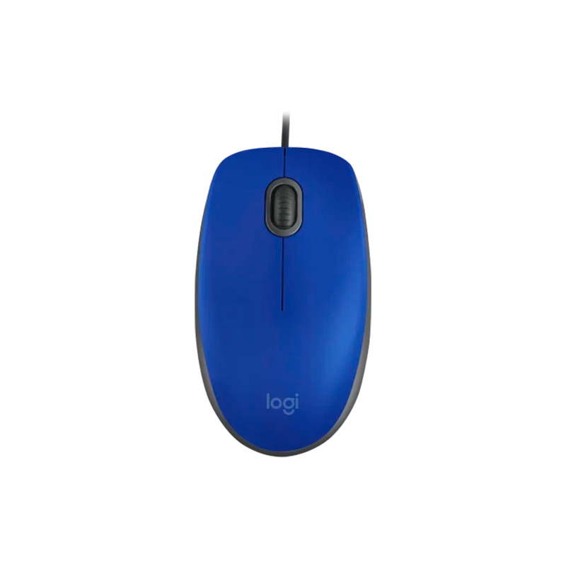 Mouse Alámbrico Óptico Logitech M110 Silent 1000 DPI Azul