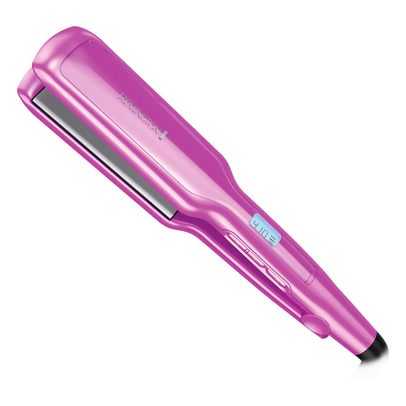 Plancha Alisadora Remington pantalla digital con Turmalina Y Antiestática Morado