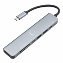 Hub Unno Tekno 7 Puertos USB-C Plateado