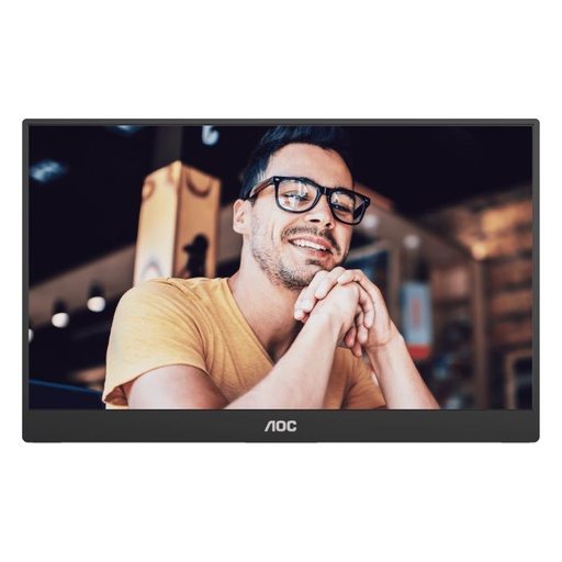 [16T20] Monitor 15.6" AOC 16T20 1920x1080 IPS 60Hz Portátil Mini HDMI Negro
