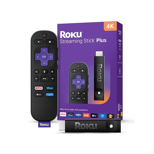 [3830S2] Dispositivo Roku Streaming Stick Plus 3830S2 4K HDR Wi-Fi control por voz